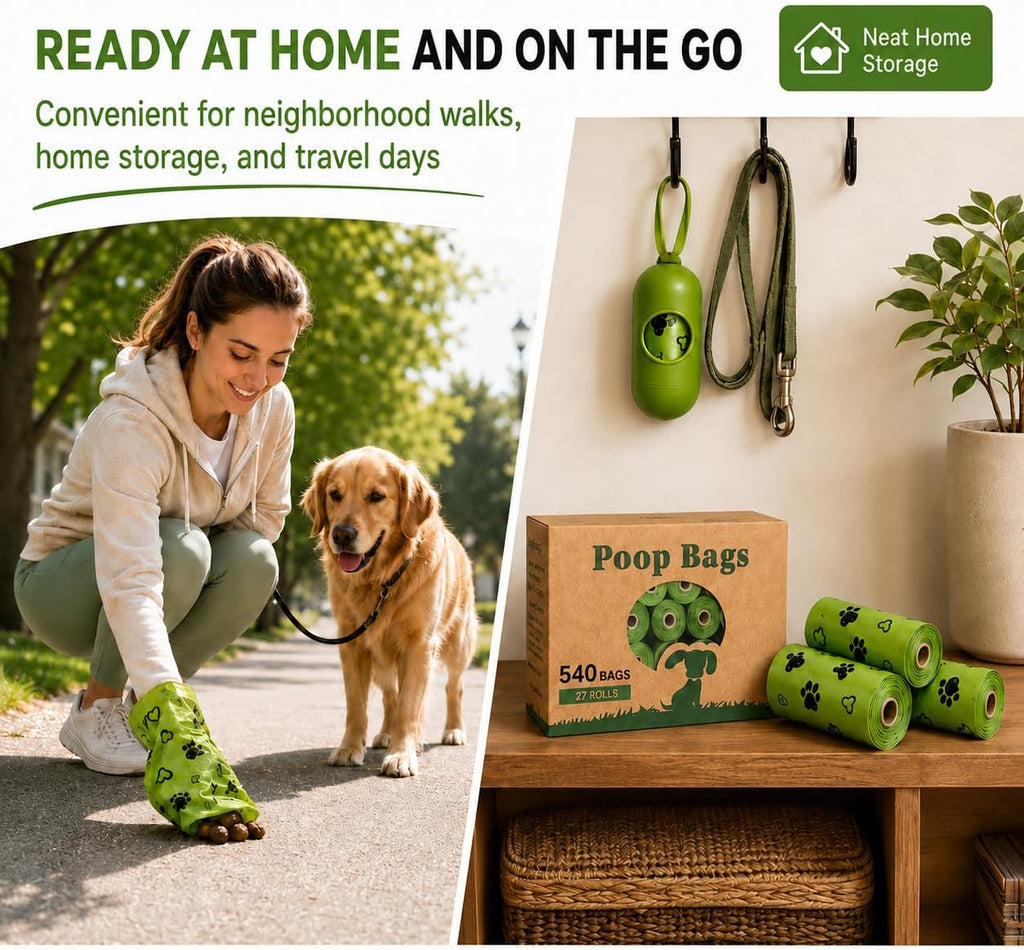 Dog Poop Bags 540 Counts – Stronger Bags for Cleaner Pickups