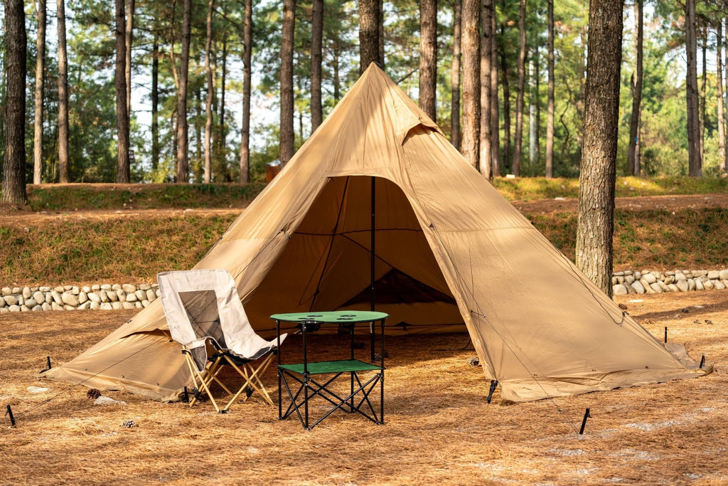 Hot Tent with Stove Jack Onefires Large Teepee Tent for Family Camping 4-8 Pe...