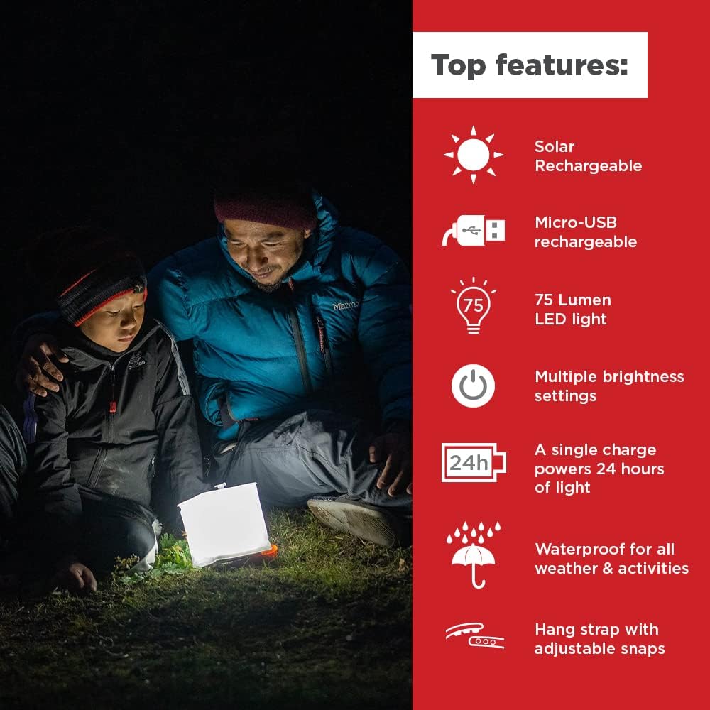Nova Inflatable Solar LED Lantern for Camping, Hiking & Travel