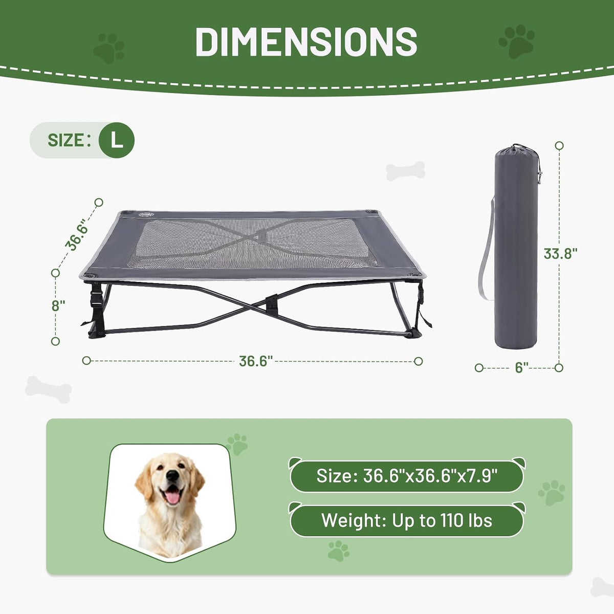 Elevated Outdoor Dog Bed