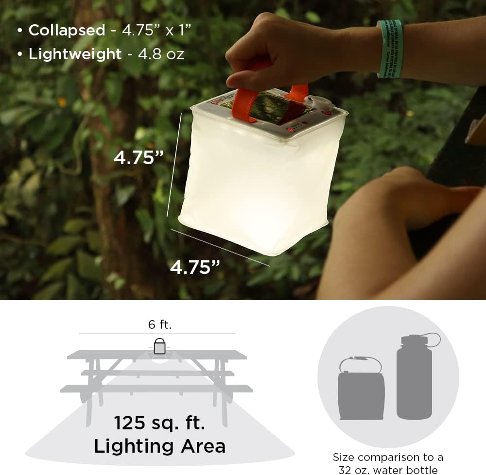 Nova Inflatable Solar LED Lantern for Camping, Hiking & Travel