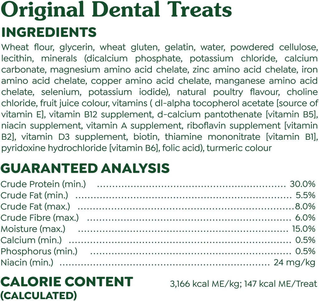 Delicious GREENIES Original Dental Treats for Small Dogs - 130 Count, 1.02kg Pack for Healthy Teeth and Fresh Breath