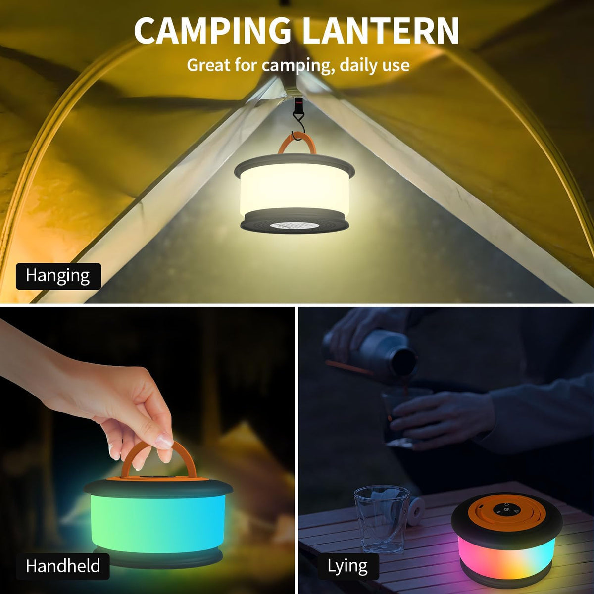 Versatile 32.8FT Rechargeable Camping String Lights with 19 Modes - Perfect for Outdoor Adventures and Festive Decor