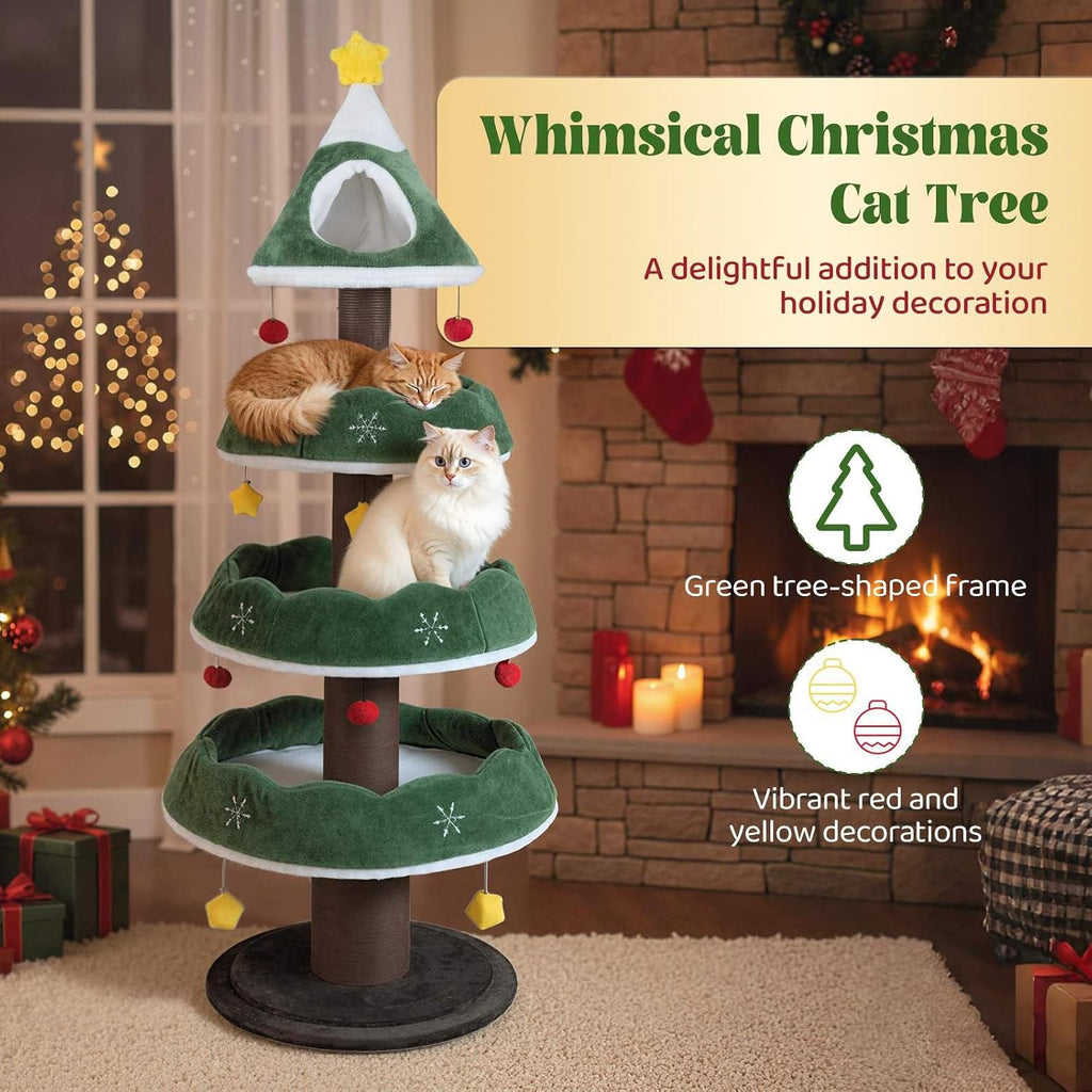 Christmas Cat Tree Tower