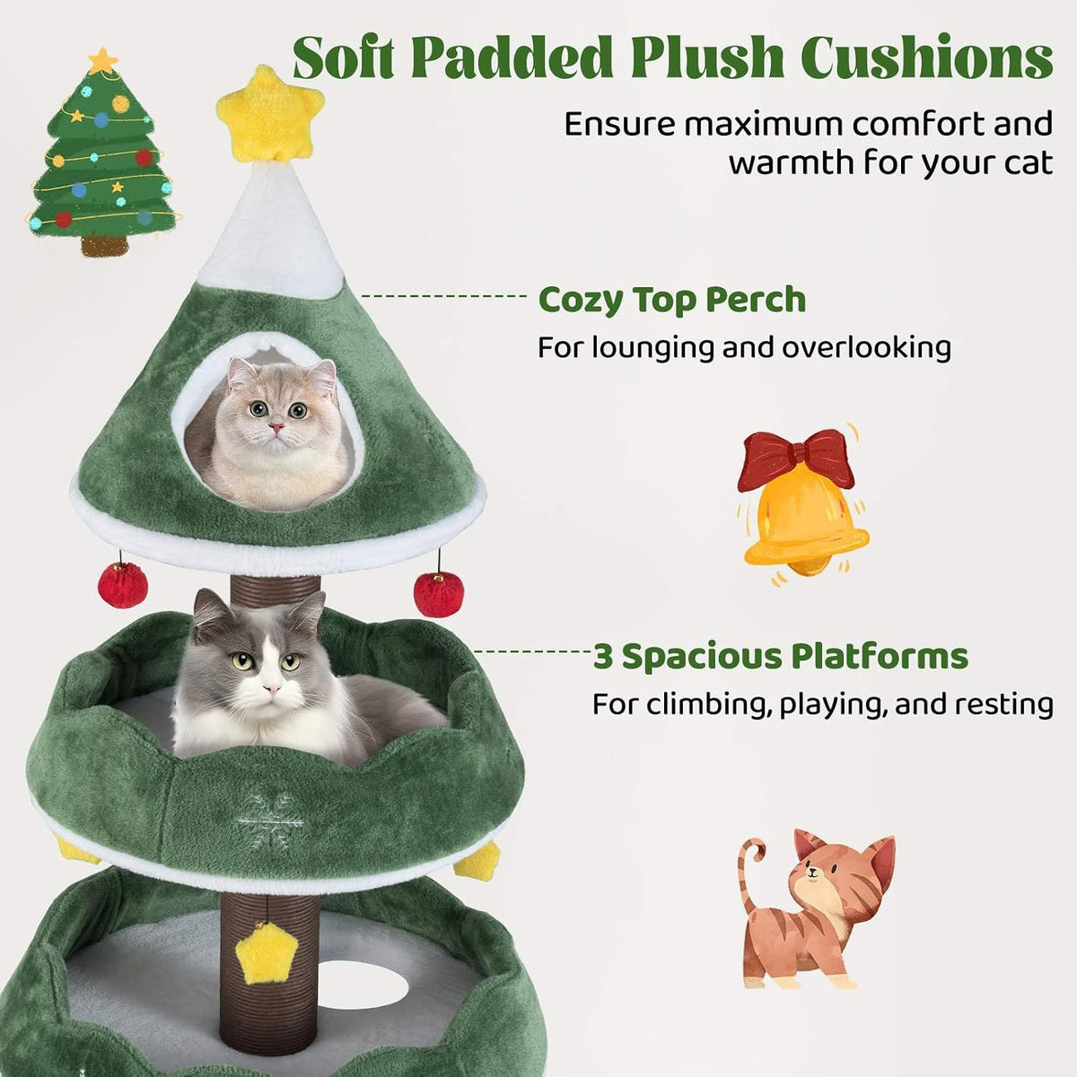 Christmas Cat Tree Tower