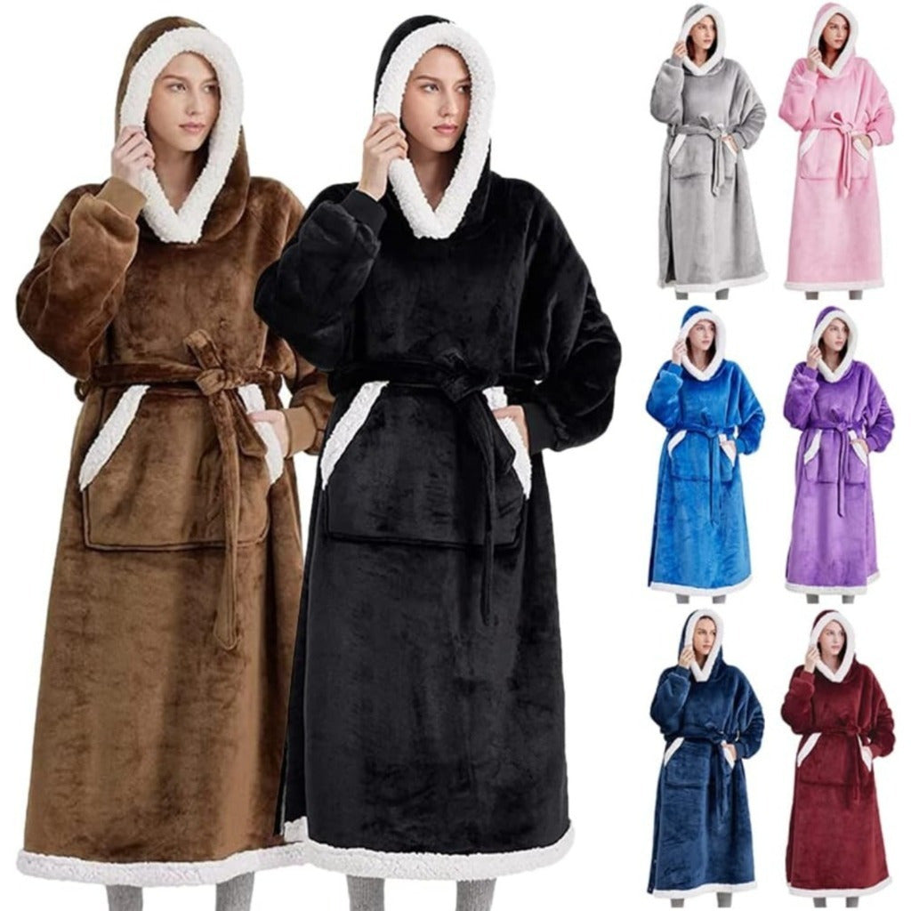 Warm Sweatshirt Blanket, 150 Cm Oversized Fleece Blanket With Sleeves, Cozy TV Blanket For Cozy Winter Evenings Party Accessory Set