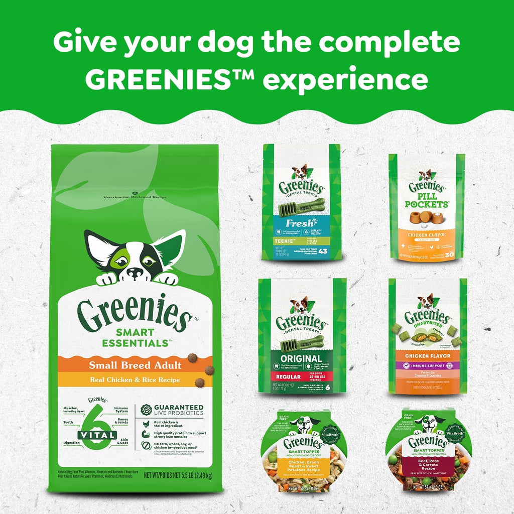 Delicious GREENIES Original Dental Treats for Small Dogs - 130 Count, 1.02kg Pack for Healthy Teeth and Fresh Breath
