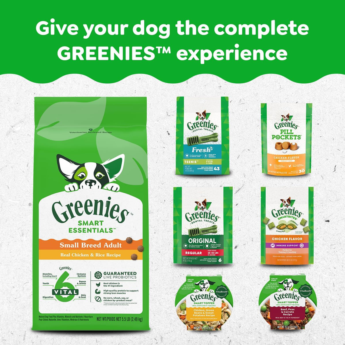 Delicious GREENIES Original Dental Treats for Small Dogs - 130 Count, 1.02kg Pack for Healthy Teeth and Fresh Breath