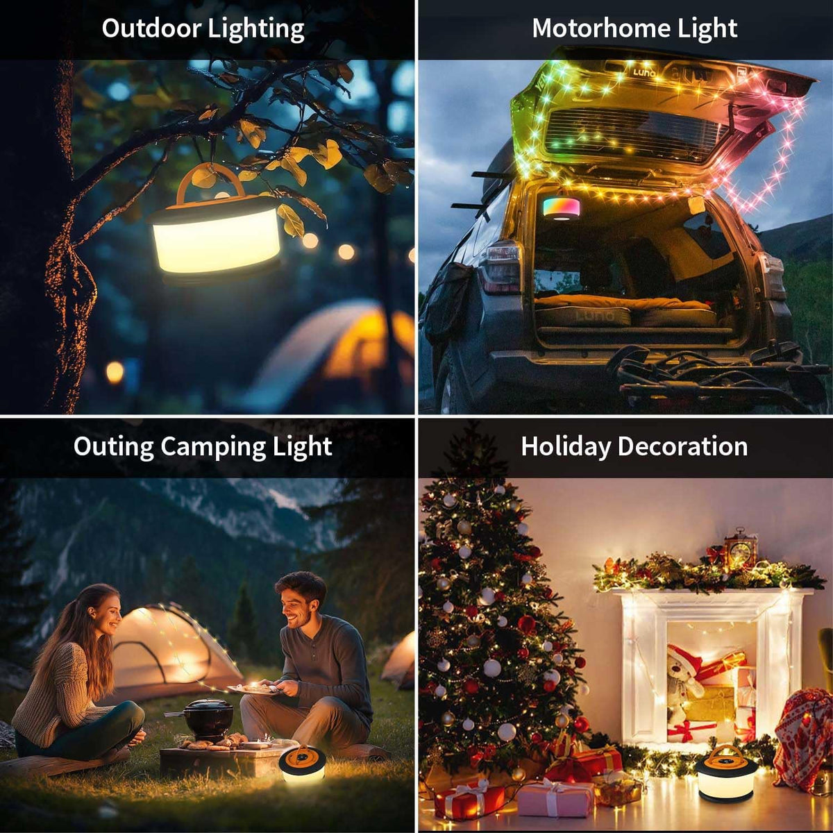 Versatile 32.8FT Rechargeable Camping String Lights with 19 Modes - Perfect for Outdoor Adventures and Festive Decor