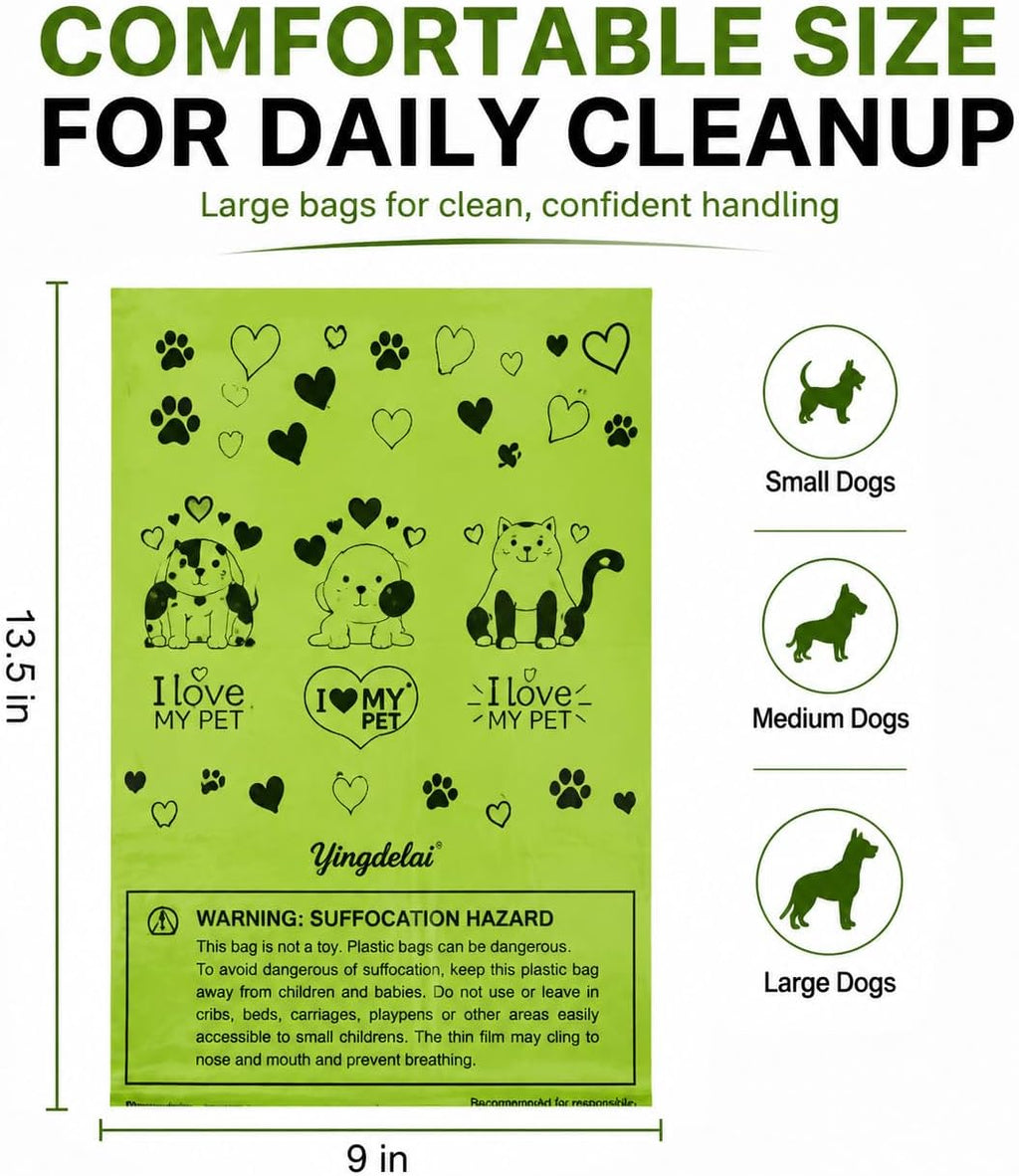 Dog Poop Bags 540 Counts – Stronger Bags for Cleaner Pickups