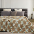 Oversized King Fleece Blanket 120X120 Inches, Seamless Soft Cozy 3D Jacquard Flannel Blanket 10'X10' Extra Large for Bed, Sofa, Couch, Travel & Camping, California King Throw, Beige Diamond